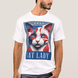 Proud Cat Dam Democrat 2024 USA:s val T Shirt