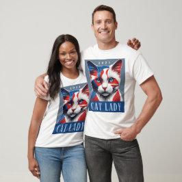 Proud Cat Dam Democrat 2024 USA:s val T Shirt