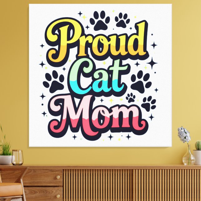 Proud Cat Mamma Canvastryck (Insitu (Vardagsrum))