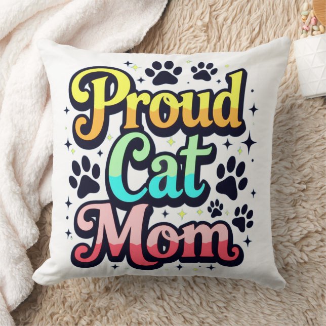 Proud Cat Mamma Kudde (Filt)