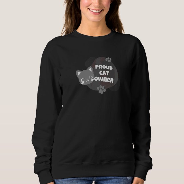 Proud Cat Owner T Shirt (Framsida)