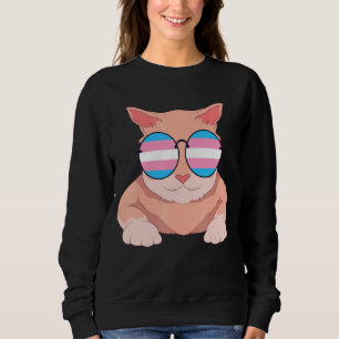 Proud Cat Transsexuella Flagga Trans Sunglass Lgbt T Shirt