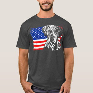 Proud Catahoula Leopard Hund American Flagga hund T Shirt