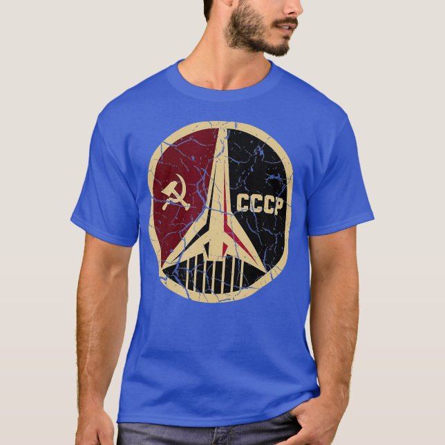 Proud CCCP Shirt Vintage Russian Space Programme T (Framsida)