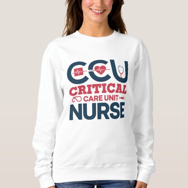 Proud CCU Nurse T Shirt (Framsida)
