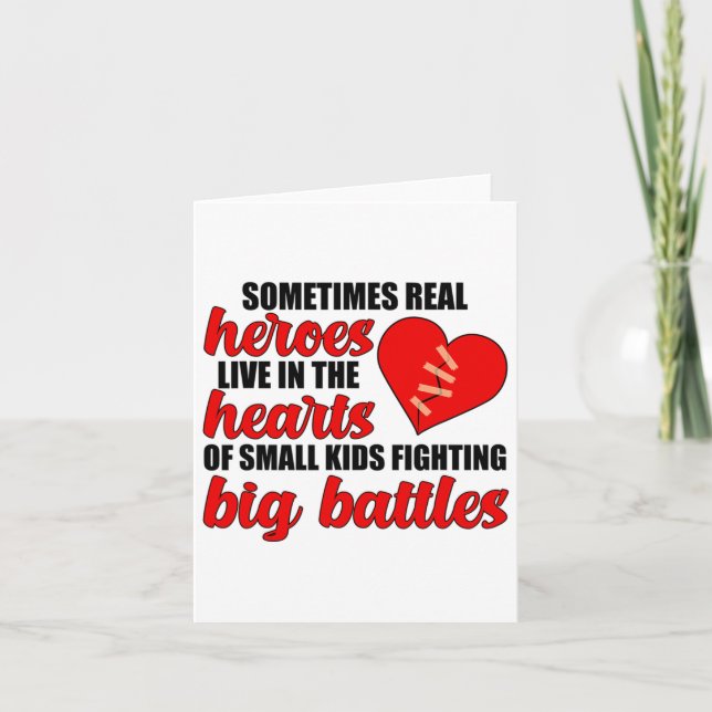 Proud Chd Warrior Congenital Heart Disease Awarene Kort (Framsida)