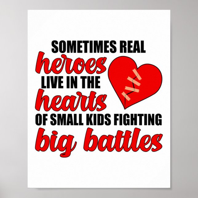 Proud Chd Warrior Congenital Heart Disease Awarene Poster (Framsidan)