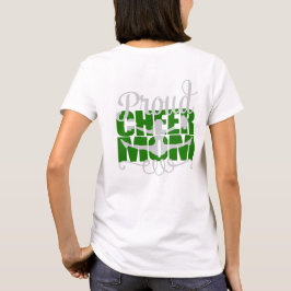 Proud Cheer Mamma i Greenwith monogram namn initia Tee