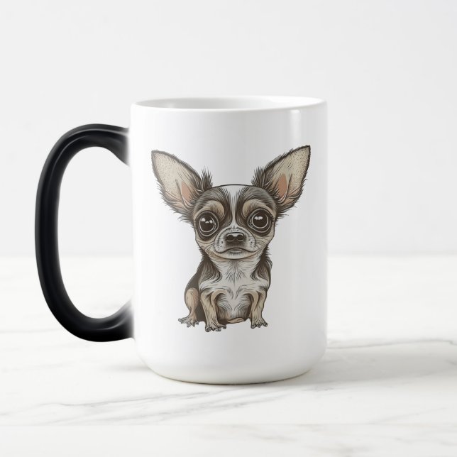 Proud Chihuahua Mamma | ROLIG HUND Magisk Mugg (Vänster)