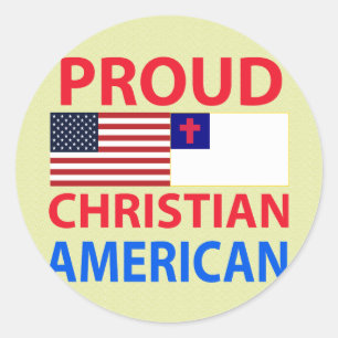 Proud Christian American Runt Klistermärke