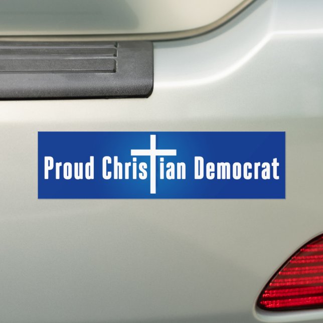 Proud Christian Democrat Bildekal (På Bil)