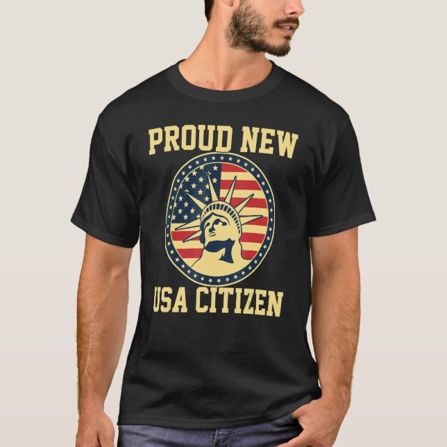 Proud Citizens US American New Citizens Usa Fla T Shirt (Framsida)