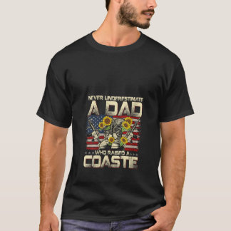 Proud Coastie Pappa USA:s militära Veteran Kusten  T Shirt