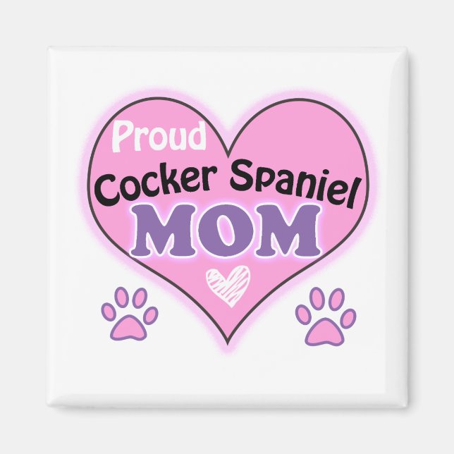 Proud Cocker Spain mamma Magnet (Framsidan)