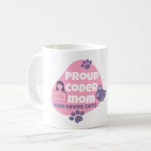 PROUD CODER MAMMA WHO KÄRLEK CATS - CODER MAMMA T-