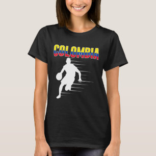 Proud Colombia Sketll Fläkt Jersey Colombia Flagga T Shirt