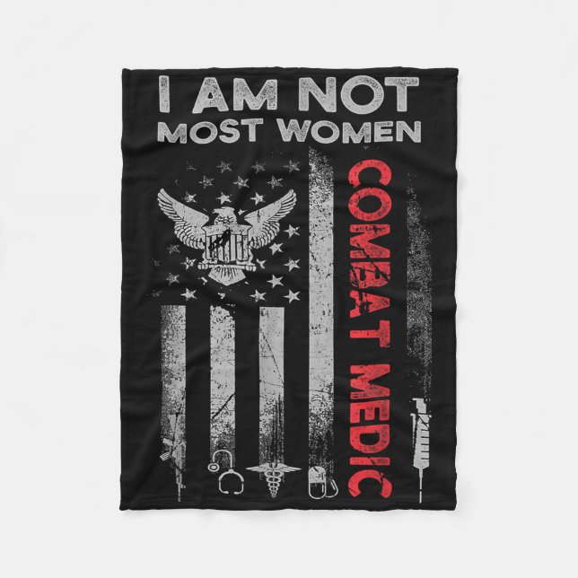 Proud Combat Fält Medic Veteran Soldier Gifts Com Fleecefilt (Framsidan)