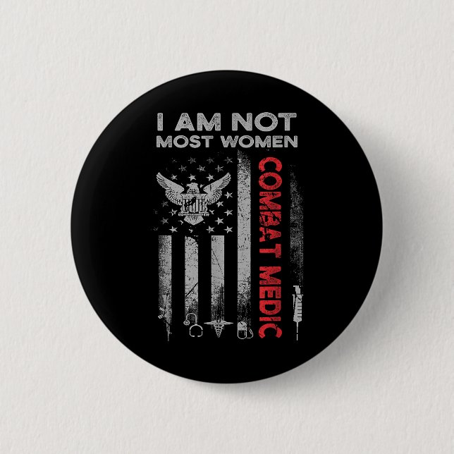 Proud Combat Fält Medic Veteran Soldier Gifts Com Knapp (Framsida)