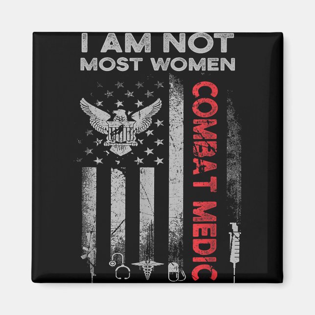 Proud Combat Fält Medic Veteran Soldier Gifts Com Magnet (Framsidan)