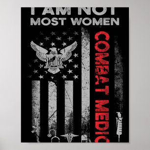 Proud Combat Fält Medic Veteran Soldier Gifts Com Poster