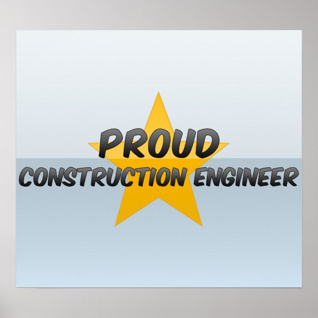Proud Construction Ingenjör Poster (Framsidan)