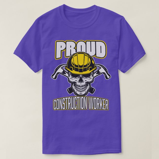 Proud Construction Worker T Shirt (Design framsida)