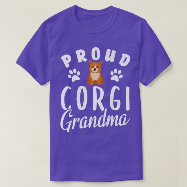 Proud Corgi Grandma  T Shirt (Design framsida)