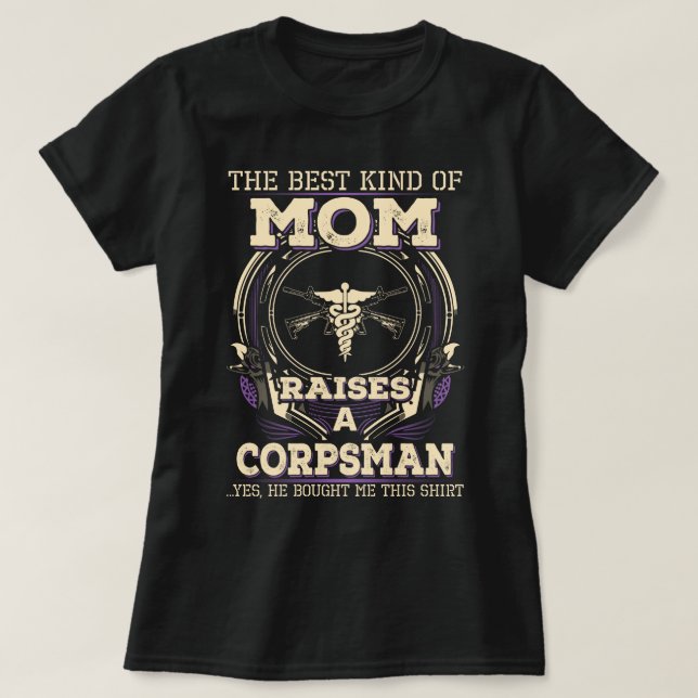 Proud Corpsmans Mamma T Shirt (Design framsida)