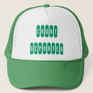 Proud Court Reporter grönt white brev hat Truckerkeps