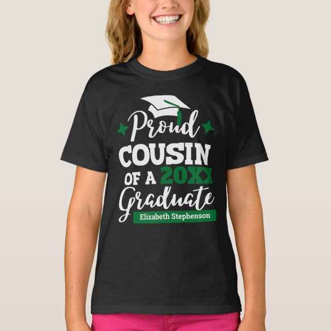 Proud Cousin från 2023 student-familjens matchning T Shirt (Framsida)