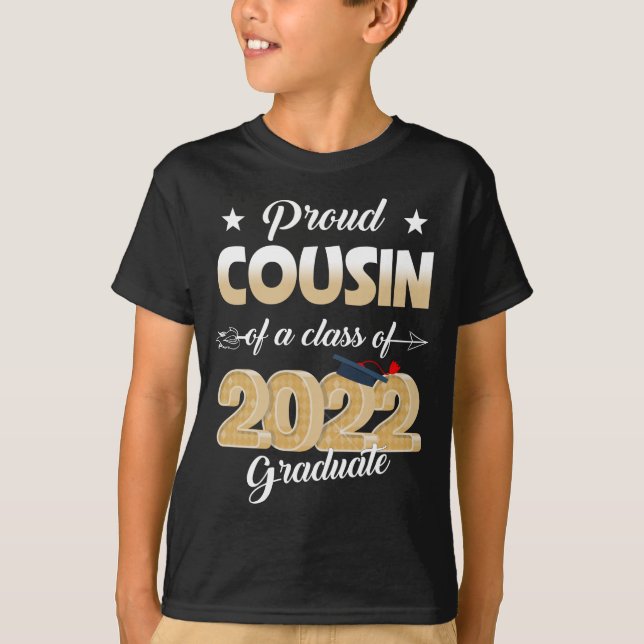 Proud Cousin i klass 2022 Student Shirt Sen T (Framsida)