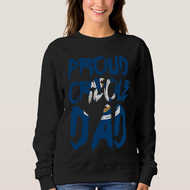 Proud Creole Dad History Kriol Louisiana Caribbean T Shirt (Framsida)