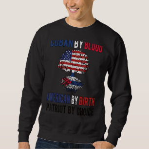 Proud Cuban American Flagga Cuba USA Lång Ärmad Tröja