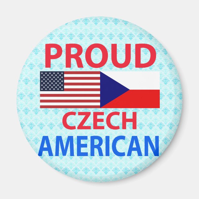 Proud Czech American Magnet (Framsidan)