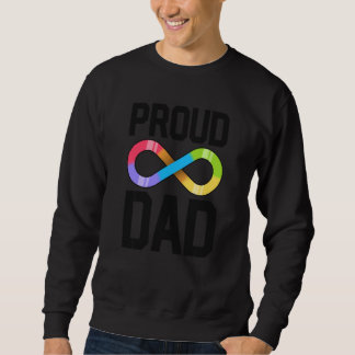 Proud Dad Autism Family Autistic Father Infinity S Lång Ärmad Tröja