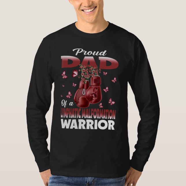 Proud Dad Of A Lymphatic Malformation Warrior Awar T Shirt (Framsida)