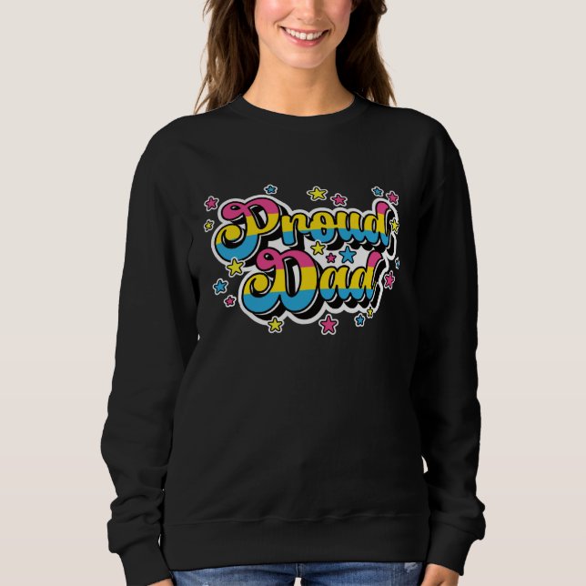 Proud Dad Of A Pansexual Son Or Daughter LGBTQ Pan T Shirt (Framsida)