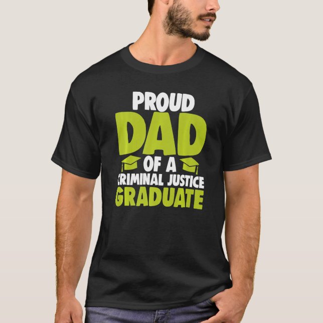 Proud Dad Of Criminal Justice Graduate Women Court T Shirt (Framsida)