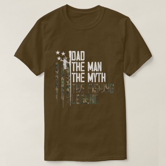 Proud Dada Pappa, fiskesäsongen Camouflage Ameri T Shirt (Design framsida)