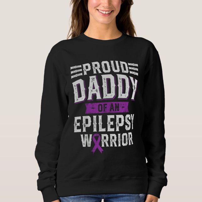 Proud Daddy Of An Epilepsy Warrior Awareness Month T Shirt (Framsida)
