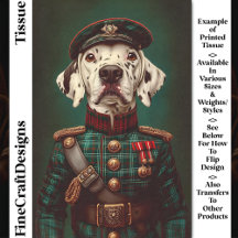 Proud Dalmatian Hund Militär Uniform CH5 Decoupage