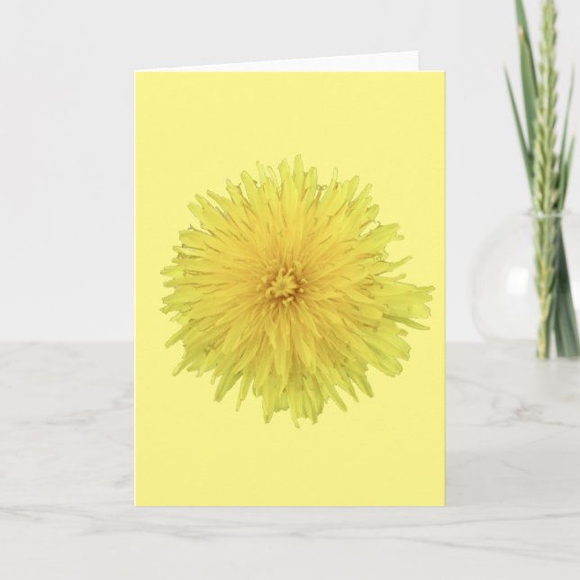 Proud Dandelion Flower - transparent. Kort (Framsida)