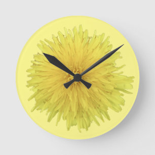 Proud Dandelion Flower - transparent. Rund Klocka