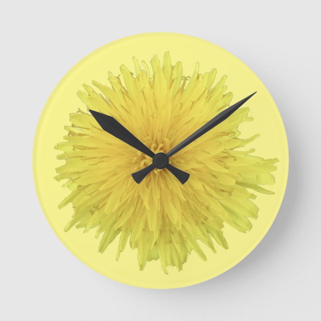 Proud Dandelion Flower - transparent. Rund Klocka (Framsida)