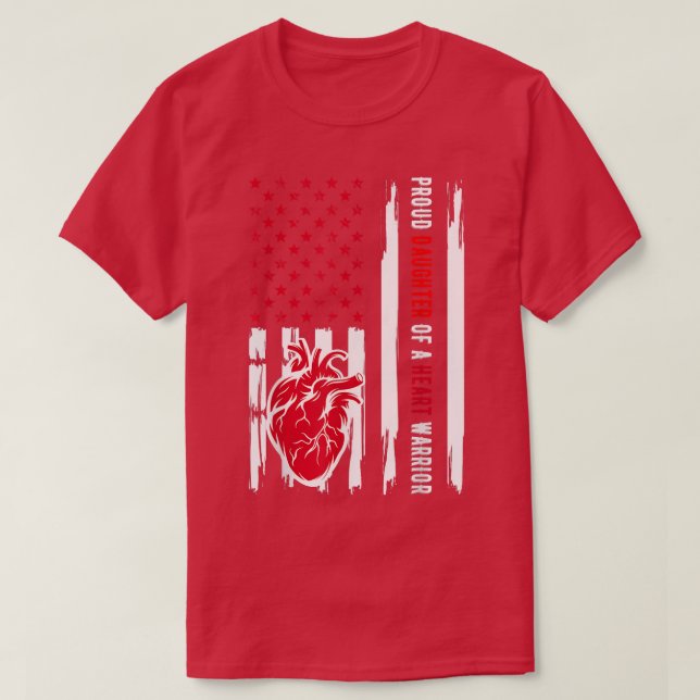 Proud Daughter Of A Heart Warrior CHD Awareness Gi T Shirt (Design framsida)