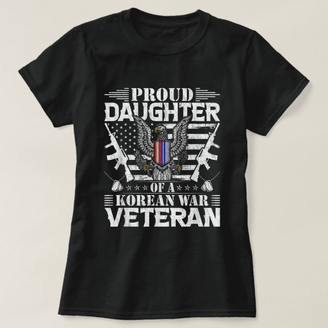 Proud Daughter of a Korean War Veteran T Shirt (Design framsida)