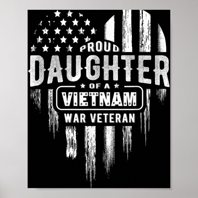 Proud Ddotter Vietnam Vet Pappa Veterans Day Ameri Poster (Framsidan)