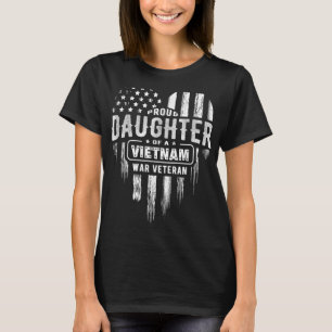 Proud Ddotter Vietnam Vet Pappa Veterans Day Ameri T Shirt