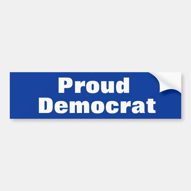 Proud Democrat Bumper Sticker Bildekal (Framsidan)