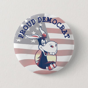 Proud Democrat Donkey-knapp för politisk finhet Knapp
